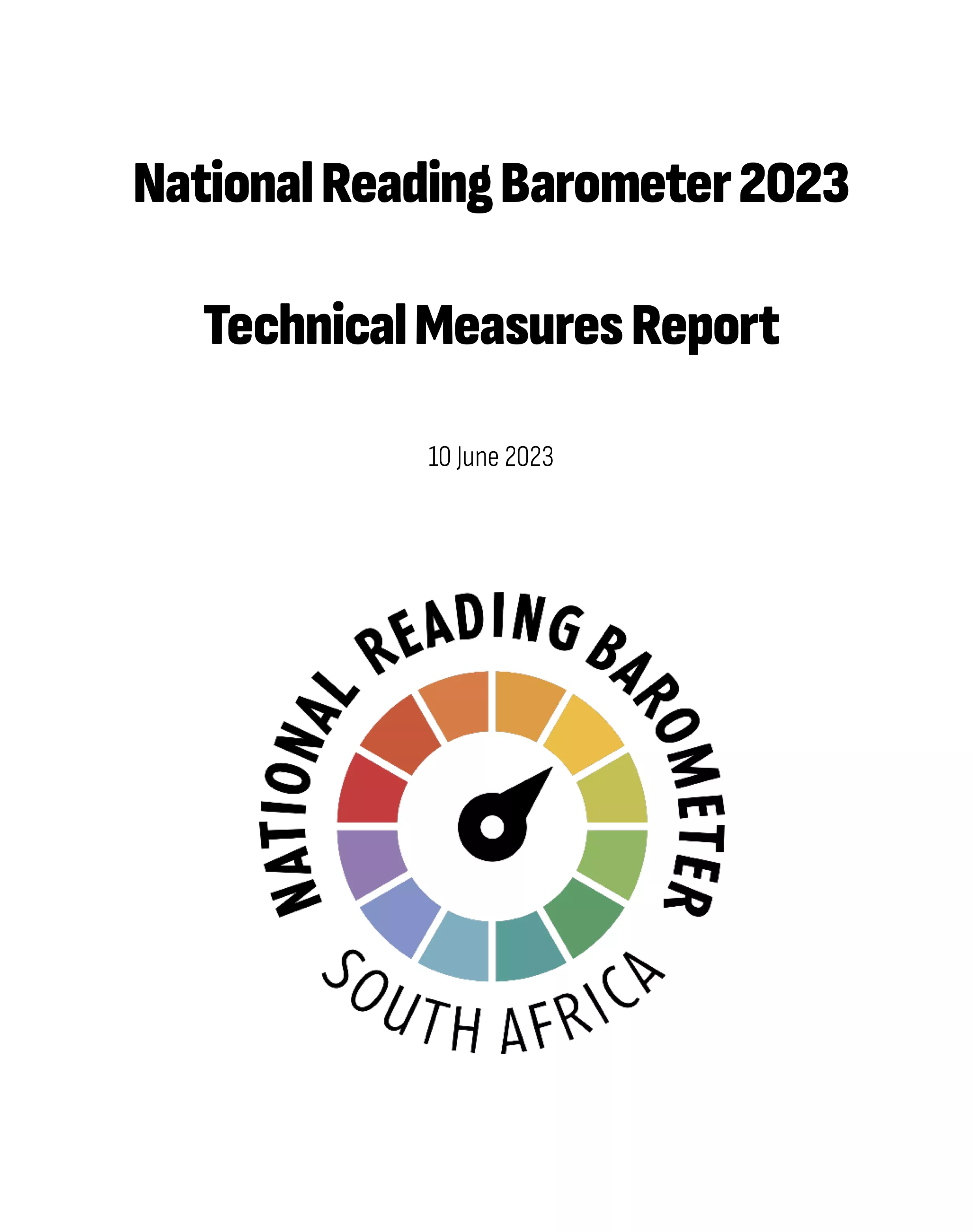 National Reading Barometer Technical Measures Report